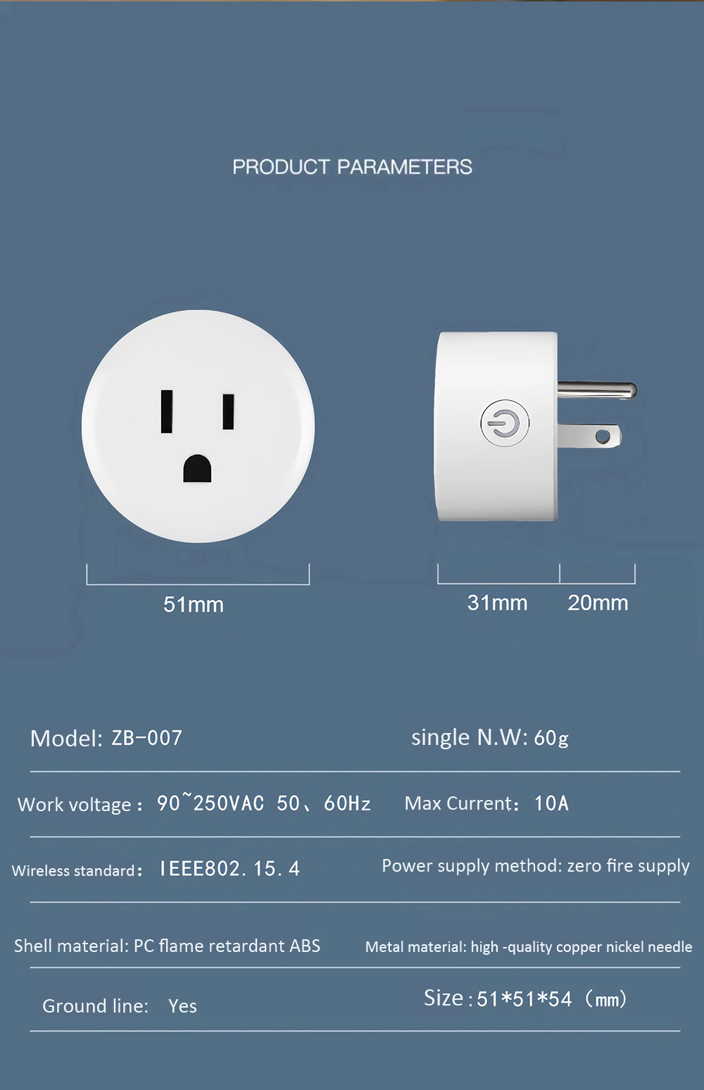 Zigbee Tuya WiFi Smart Plug Us Alexa Mini Smart Socket