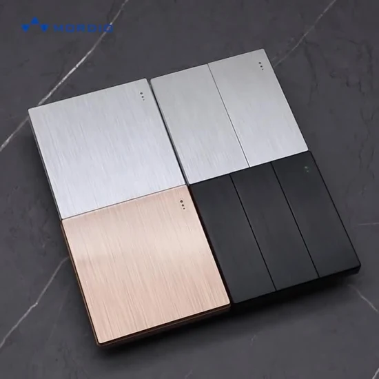 A1 Saso Sqm Factory Brushed Silver Piano Wall Switch Smart Home Light Switch Electrical Fittings Switches Socket Wall Sockets