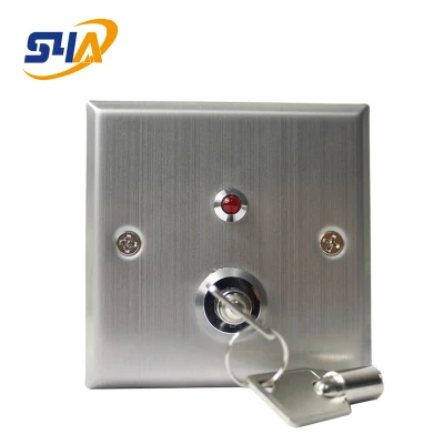 Eb-30b Red Green LED Light Arcade Square Stainless Steel Door Access Switch with Key